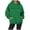 Green, variant on Women's Letter Print Hoodies Long Sleeved Hoodie With Pockets Extra Long Zipper Hoodie