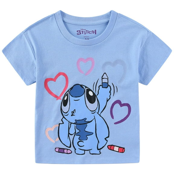Disney Lilo & Stitch Short Sleeve T-Shirt (Girls), Sizes 2T-12