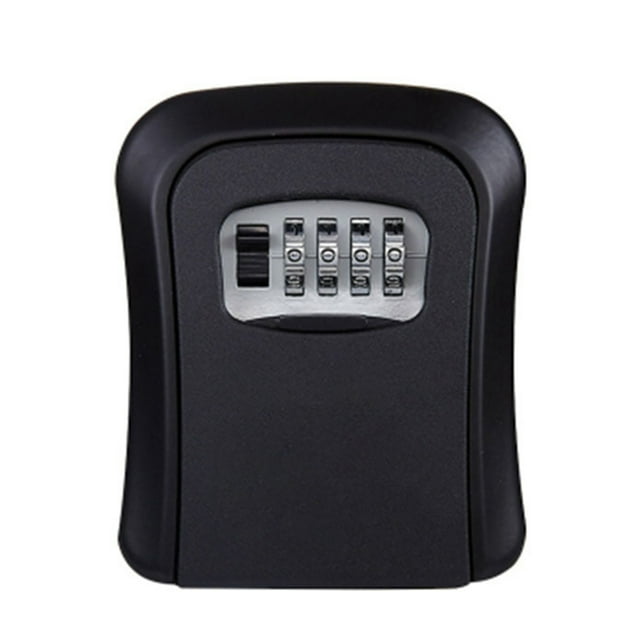 Lockbox, Key Storage Lock Box Wall Mount Aluminum Alloy 4-Digit Combination Waterproof Lockbox Key Safe Box Portable Storage for House Key ID Card U Disk
