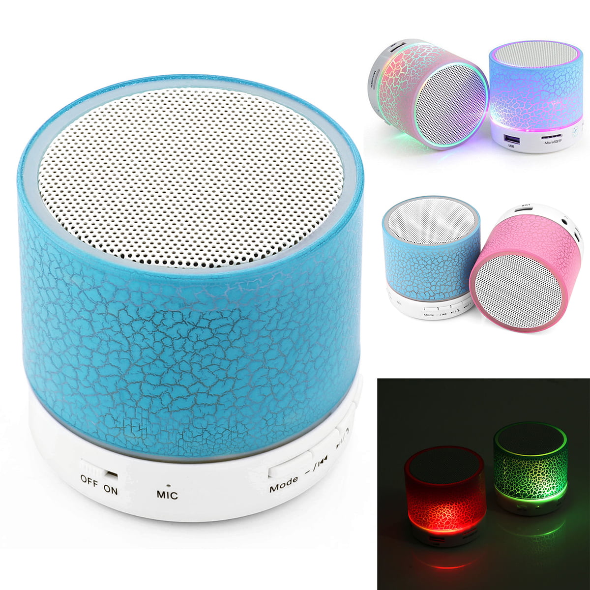  LENRUE Bluetooth Speaker, Small Mini Wireless Portable Speakers  with Colorful Light, HiFi Sound, Long Playtime,Gift for Women Girls Kids  Daughter Sister : Electronics