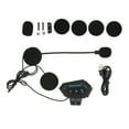 thumbnail image 1 of Casco de motocicleta con Bluetooth, auriculares con reducción de ruido de volumen ajustable, casco impermeable IP67, intercomunicador Bluetooth con micrófono, 1 of 1