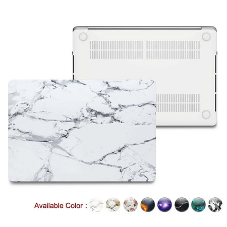 Njjex Laptop Case for MacBook Pro 13 2018 2017 2016 Release A1989/A1706/A1708 w/ & w/o Touch Bar, Plastic Pattern Hard Hard Case Shell Cover Compatible Newest Mac Pro 13 in, White