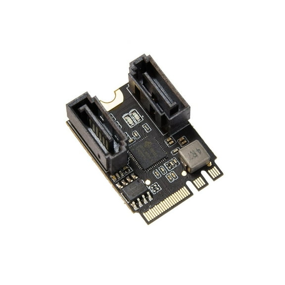 IOCrest 2 Ports NON-RAID SATA III 6gb/s to M.2 AE Key 22x30 mm
