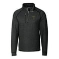 thumbnail image 2 of Men's Cutter & Buck Heather Charcoal Georgia Tech Yellow Jackets Mainsail Sweater-Knit Big & Tall Half-Zip Pullover, 2 of 3