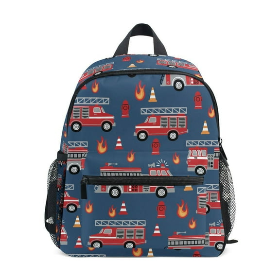ALAZA Fire Trucks School Backpack Small Bookbag Mini Bags