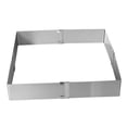 thumbnail image 4 of WREESH Moule à Gâteau en Acier Inoxydable Réglable Forme Carrée Anneau de Cuisson Maison, 4 of 9