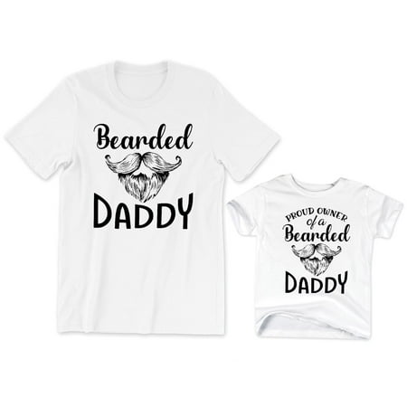 

Big Beard Men s T-Shirt Matching Graphic Tee Little Beard Kids Toddler Shirt Youth
