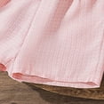 thumbnail image 6 of UngA Girls Button Down V Neck Sleeveless Tank Top and Shorts Set Cute Two Piece Summer Outfits for Kids 11-12 Years,Pink, 6 of 7