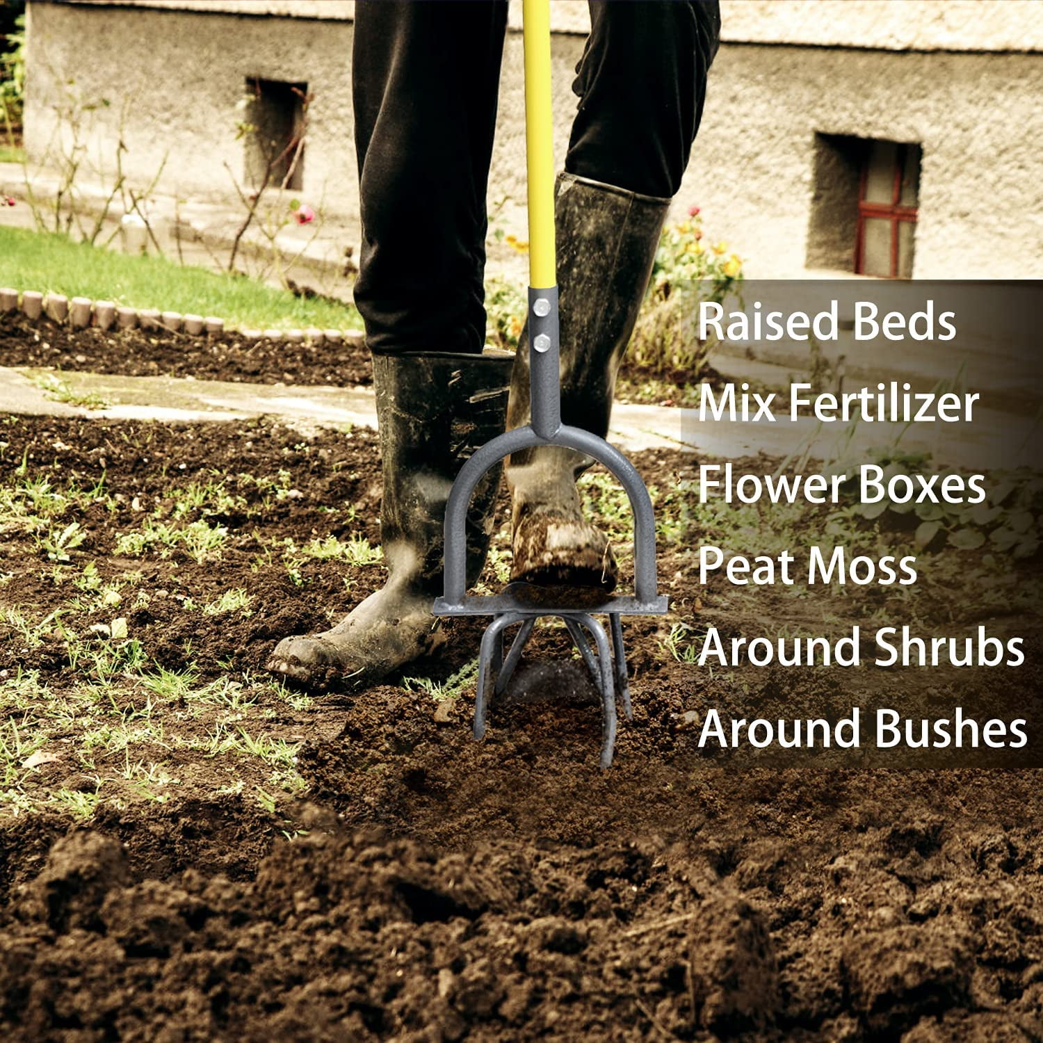 Hand Tiller Garden Claw, Manual Tiller for Flower Box and Raised Bed