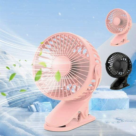 MORESEC under $5 3Pcs USB Clip Fan, USB Clip On Desk Fan, 6 Inch Portable Mini Fan, 3 Speed Quiet Cooling Fan, Personal Office Bedroom Fan, Flexible Rotation Clip Fan
