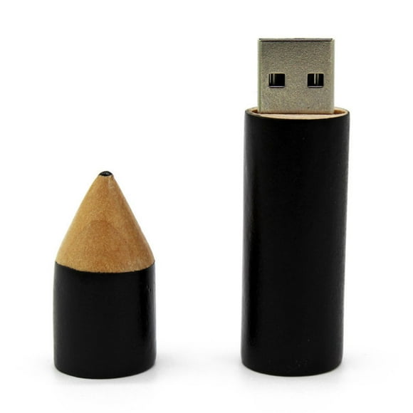 THORMN Natural Wood USB 2.0 Haute Vitesse Crayon Modèle Forme Lecteurs Flash U Disque