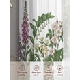 thumbnail image 6 of Spring Country Flower Sheer Curtains 2 Panels Set Pastoral Pink Floral Art Watercolor Plant Farm Sheer Window Curtains Light Filtering Rod Pocket Voile Drapes for Bedroom Living Room 52"x45", 6 of 8