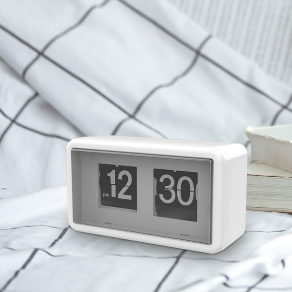 Reloj con automático,Reloj giratorio automático con para hotel,hogar y oficina,Reloj de escritorio abatible para dormitorio,sala de estar,reloj silencioso,Reloj de mesa