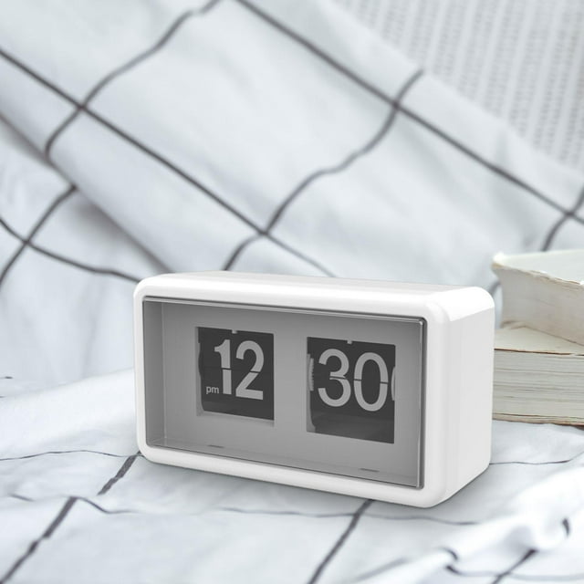 Reloj con automático,Reloj giratorio automático con para hotel,hogar y oficina,Reloj de escritorio abatible para dormitorio,sala de estar,reloj silencioso,Reloj de mesa