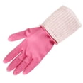 thumbnail image 3 of FZFLZDH Rubber Waterproof Extra Long Dishwashing Cleaning Household Kitchen Gloves-Medium 38cm / Pink, 3 of 5