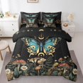 thumbnail image 1 of YST Green Butterfly Bedding Set, 7-Piece, Trippy Bohemian Mushroom, Full, Gothic Moth Dragonfly, 1 of 5