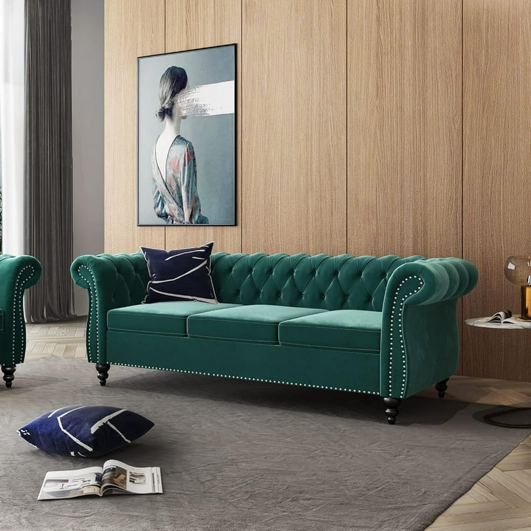 Giratree Living Room Furniture Sets 3 Piece Sofa Sets for Living Room 1 2 3 Seat Green