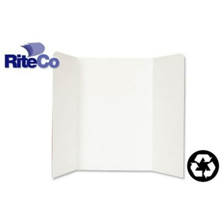 RiteCo Raydiant 22101 Riteco Tri-Fold Presentation Boards 48 In. X 36 In. White, 24 Pack