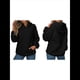 thumbnail image 2 of Sudadera con Capucha para Mujer, Sudadera de Larga, Holgada y con Bolsillos. Negro XL, 2 of 6