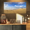thumbnail image 1 of Sea Beach on Cloudy Winter Day - Large Seashore Canvas Print, 1 of 3