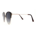 thumbnail image 3 of Womens Classic Retro Gothic Rounded Half Rim Cat Eye Tortoise Gold Smoke, 3 of 4