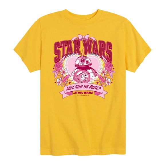 Star Wars - Valentine Bb8 Collegiate - Toddler And Youth Short Sleeve Graphic T-Shirt