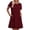 Wine, variant on Efsteb Womens Summer Sundresses Short Sleeve Casual T Shirt Dress Crewneck Sundresses Beach Vacation Pockets (Green,XL)