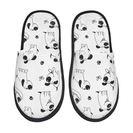 

Slippers for Women Cute Dog white Womens Slippers Fuzzy Winter House Shoes Soft Anti-Skid Slippers Indoor and Outdoor