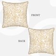 thumbnail image 3 of Fotbe Plant Pattern Velvet Decorative Throw Pillow Covers with Elegant Piping, Soft Plush Cushion Cover for Sofa, Bed, Car, Office-16"x16", 3 of 8
