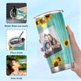 thumbnail image 5 of Personalized Sunflower Coffee Tumbler with Picture Custom Photo Tumbler Cup with Lid and Straw 20oz Gifts Insulated Stainless Steel Travel Coffee Mug for Women, 5 of 5