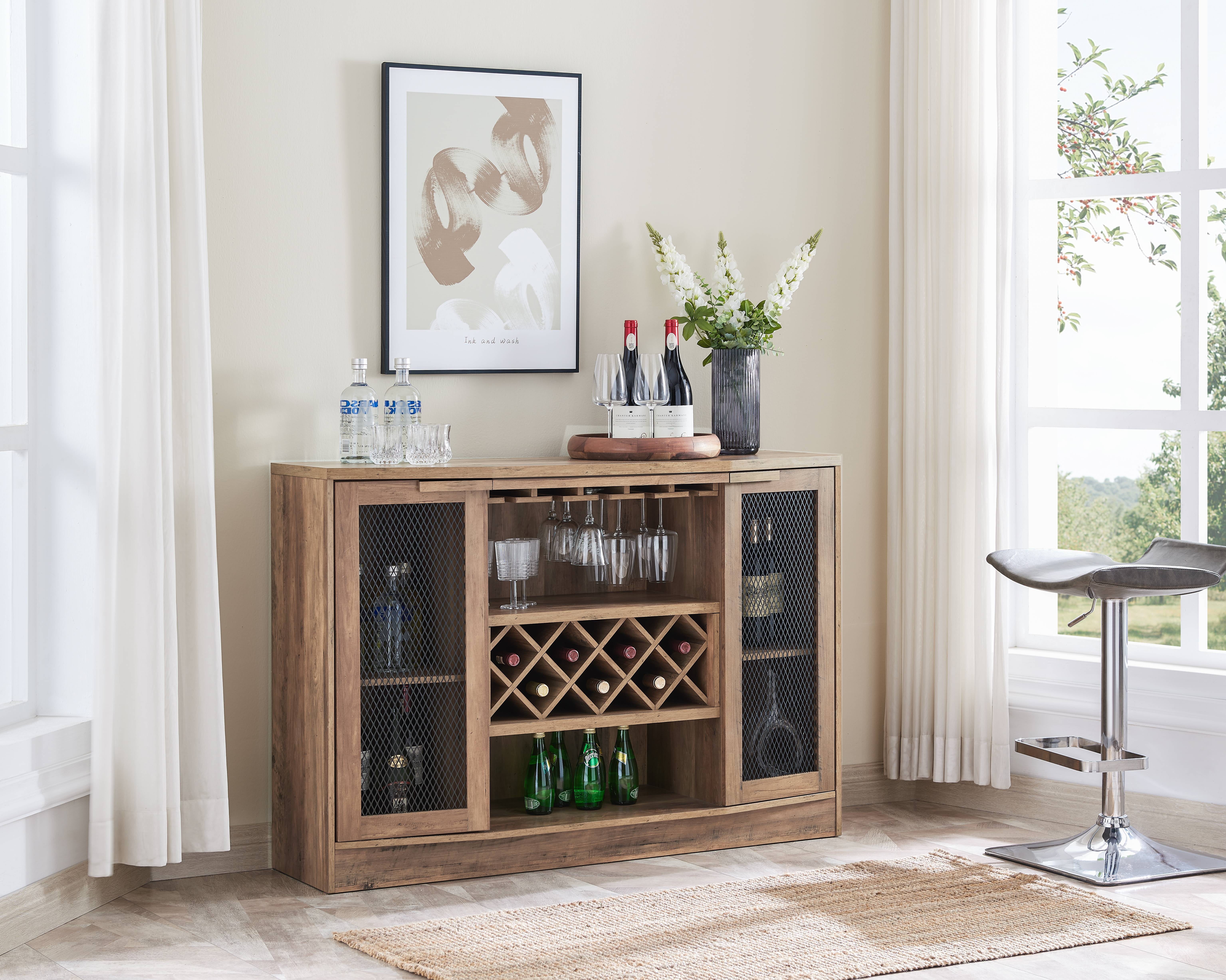 Boahaus Stylish Bar Table with Wine Storage 