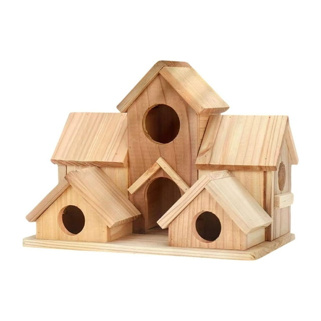 DYNWAVECA Bird House for Outside Hummingbird Nesting Bird Nesting Rustic Birdhouse for Outdoors Hanging Birdhouse for Patio Yard Garden
