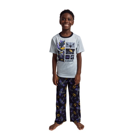 DC x Sega Batman Tails Youth Boy 2-Piece Pajama Set -XS