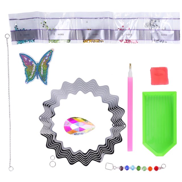 Colgante de diamantes de imitación, diseño único, pintura artesanal, accesorios decorativos para decoración del hogar y ventana