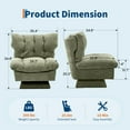 thumbnail image 3 of Sillón Acentuador Giratorio – Moderno – Giro 360° – Asiento de 30 Pulgadas – 136 kg – Sala, Dormitorio u Oficina – Cómodo, 3 of 7