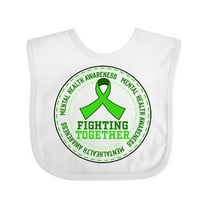 Inktastic Fighting Together- Mental Health Awareness Boys or Girls Baby Bib