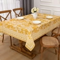 thumbnail image 2 of Table Cloth Rectangle Table, Yellow Floral Tablecloth Rectangular, Waterproof Spring Summer Outdoor Tablecloth Heavy Duty for Dining Buffet Wedding Camping, 60x84, 2 of 6