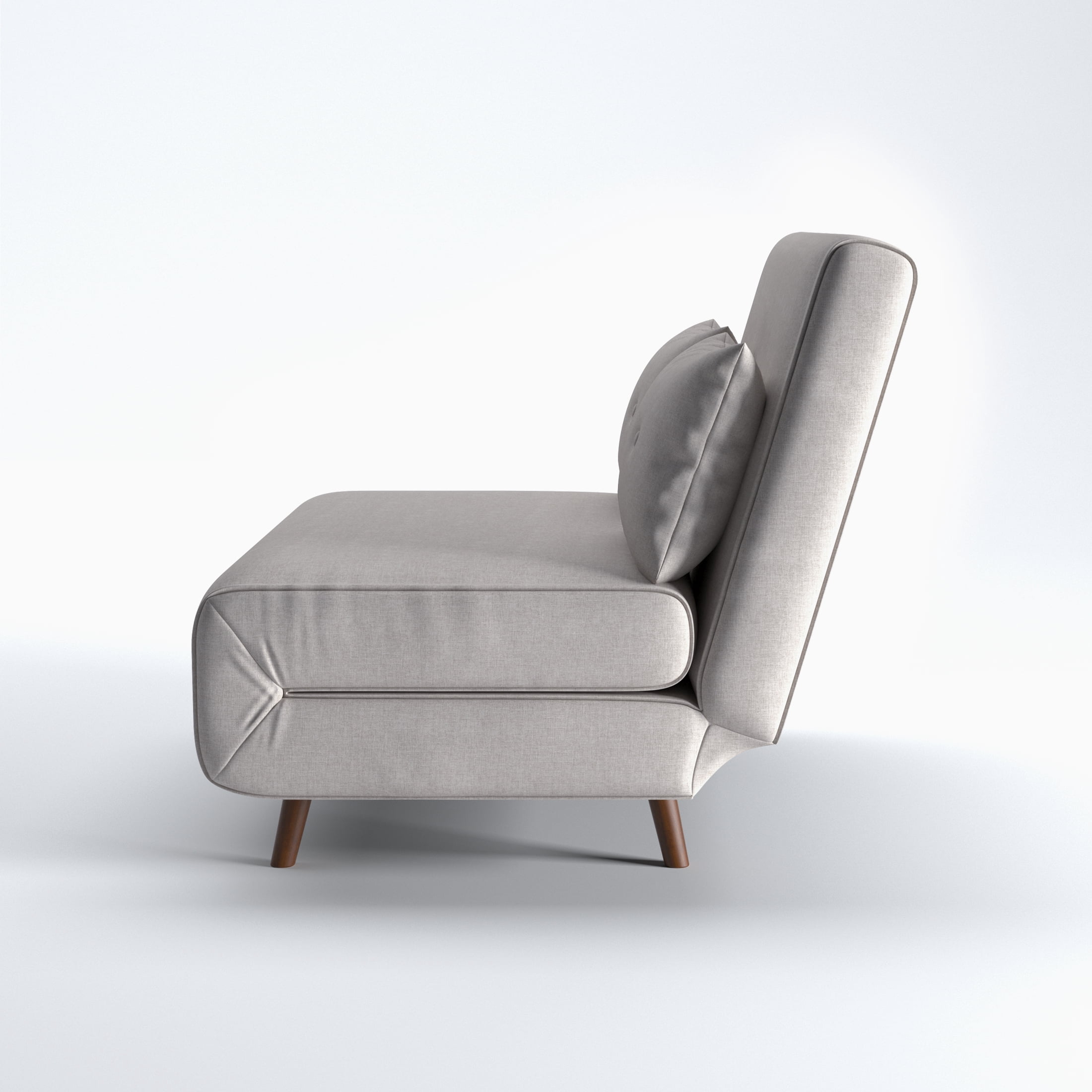 A&D Home Haru 40" Convertible Futon Chair, Linen Beige