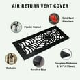 thumbnail image 3 of 16"x16" Spooky Gothic Air Return Vent Cover in Spider Web Design Cast Aluminum Air Grille HVAC Duct Cover || Powder Coated Black No holes, 3 of 9