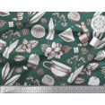 thumbnail image 3 of Soimoi polyester Crepe Fabric Tea Cup,Lemon Slice & Ginger Vegetable Print Sewing Fabric Yard 52 Inch Wide, 3 of 3