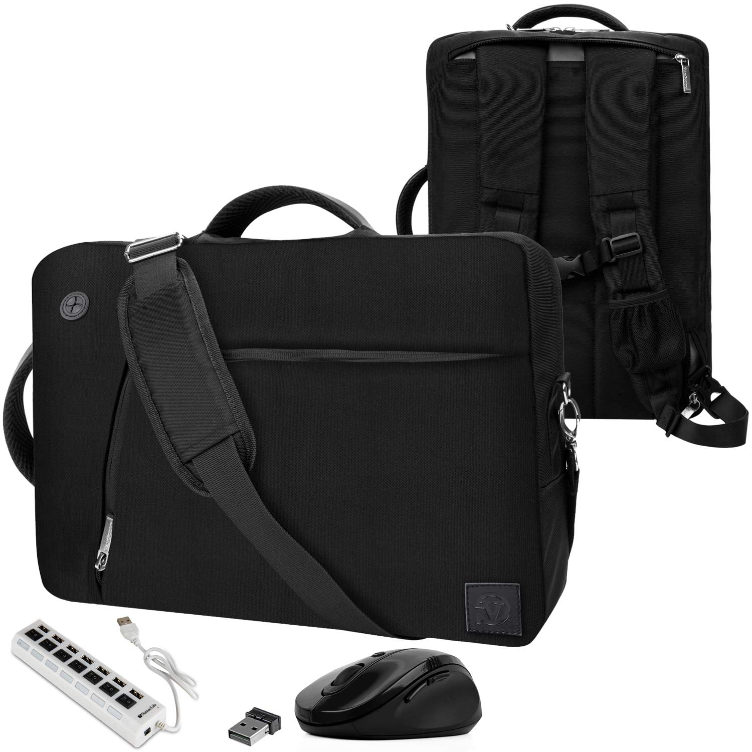 Black 14 to 15.6 inch Laptop Bag, Mouse, USB Hub for HP Pavilion 15 15t
