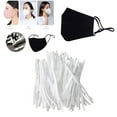 thumbnail image 3 of veasfak 100 x Sewing Elastic Band Cord Stretchy Ear Band Straps Earloop Cord with Adjustable Buckle for Sewing DIY Craft,Black and White White + Threaded Buckle, 3 of 9