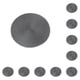 thumbnail image 1 of Manteles individuales Naiovety para comedor antideslizantes color gris oscuro 10Conjunto, 1 of 6