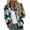 Blue, variant on LYXSSBYX Shackets for Women 2024 Women's Loose Long Sleeved Sweatshirt with Zipper Jacket Casual Coarse Knitted Baseball Jacket