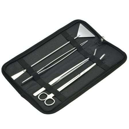 

Uxcell 4 in 1 Stainless Steel Brushed Tweezers Scissor Spatula Tools Kits with Case