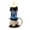 B004- Style D, variant on Gothic Halloween Decor with Skull Candle and Black Candle in 3.5X3.5X6 Inch, Halloween Shelf Decor for Table Centerpiece and Mantel Decorations, Battery Operated Candle with Warm
