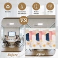 thumbnail image 5 of Watercolor Color Block Window Privacy Film Bohemian Art Nordic Decorative Glass Window Film UV Blocking Static Cling Non-Adhesive Sticker Covering for Home Door 29.5 x 118 inches, 5 of 7
