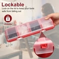 thumbnail image 5 of Uxcell 2pcs Screw Organizer Box Plastic Hardware Toolbox with Locks & Compartments for Nails Nuts, 5 of 7