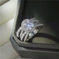 thumbnail image 2 of K-KED Fashion 925 Silver Women Cubic Zirconia Rings Wedding Delicate Jewelry Gifts Size 6-10-Style 1-8, 2 of 6