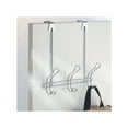 thumbnail image 2 of iDesign Chrome Classico 3-Hook Over the Door Storage Rack, 11.5" H x 8.9" W x 3.9" L, 2 of 3